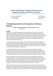 Training Reguirements for the specialty of Infectious - UEMS-ID