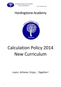 Calculation Policy 2014