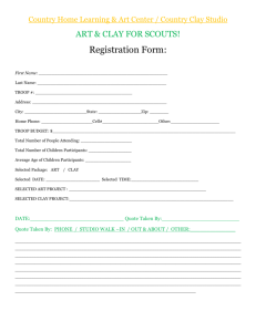 SCOUT REGISTRATION FORM - Country Home Learning & Art
