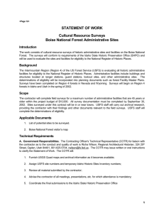 Statement of Work - USDA Forest Service