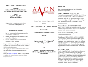 CCRN PCCN 2014 Review Course Flyer