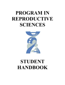 Student Handbook, Program in Reproductive Sciences