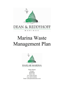 Marina Waste Management Plan Haslar Marina Gosport Hampshire