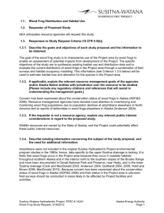 Wood Frog Distribution and Habitat Use - Susitna