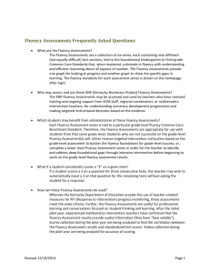 Fluency Assessments Frequently Asked Questions