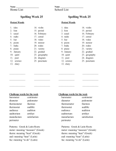 Spelling List 25