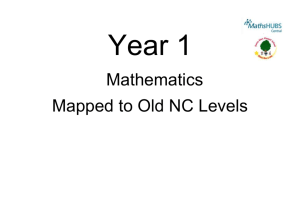 Mapping Old to New Year 1 Mathematics