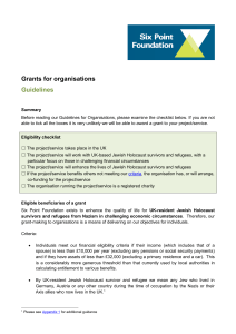 Guidelines for Organisations