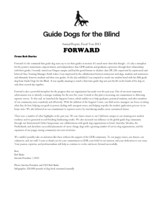 Forward - Guide Dogs for the Blind