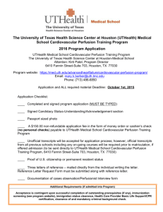 (UTHealth) Medical School Cardiovascular Perfusion Training