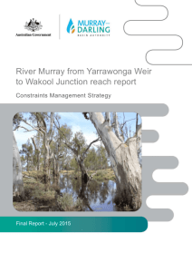 The Yarrawonga Weir to Wakool Junction reach - Murray