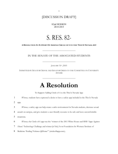 S. Res. 82-122: In Support of Adding Circle of 6 to the This is