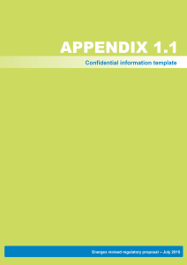 Energex - Appendix 1.1 Confidentiality template