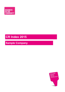 CR Index Scores Report - Business in the Community