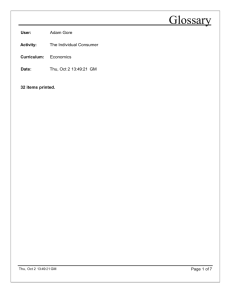 indivdual consumer glossary