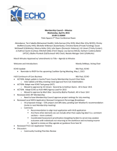 Membership Council Minutes – April 8, 2015