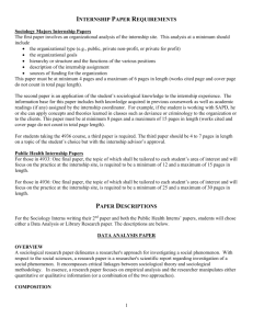 Internship Paper Requirements
