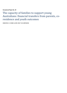 The capacity of families to support young Australians: financial