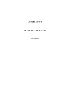 Google Books and the Fair Use Doctrine
