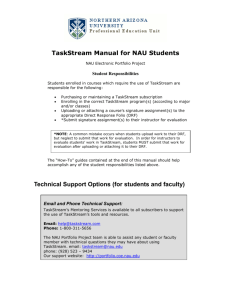 TaskStream Manual for NAU Instructors