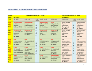 MED - 1 LECTURES & TUTORIALS