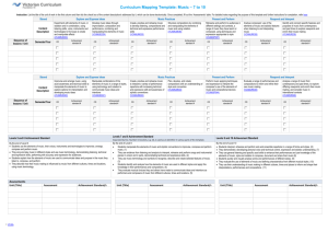 Curriculum Mapping Template: Music
