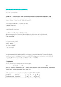 Electronic supplementary material 1 LCA for agriculture PestLCI 2.0