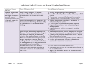 Institutional Student Outcomes and General Education Goals