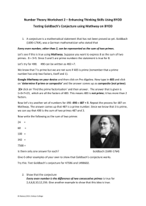 Number Theory Worksheet 2 using BYOD
