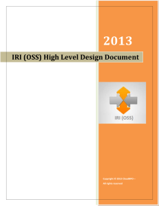 IRI (OSS) High Level Design Document