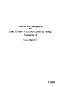 Victorian Purchasing Guide for AUM Automotive Manufacturing