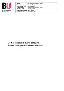 Meeting the equality duty in policy and decision