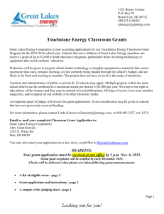 2013 Touchstone Energy Classroom Technology Grants
