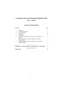 Catchment and Land Protection Regulations 2012