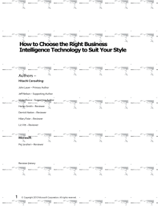 How to Choose the Right Business Intelligence Technology
