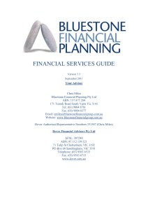 FSG Dover Financial Advisers Pty Ltd Version 3.3 1 September