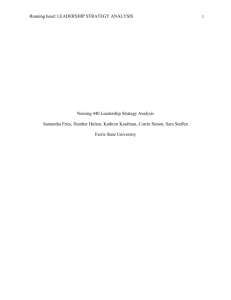 Nursing 240 Paper Title