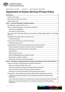 Department of Human Services Privacy Policy