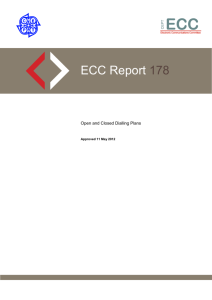 ECC Report on Open and Closed Dialling Plans