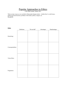 Ethics overview and worksheet