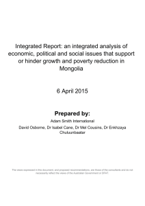 Mongolia`s achievement of both political and economic