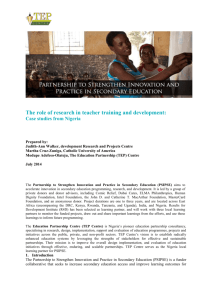 Teacher Training and Development in Nigeria_final