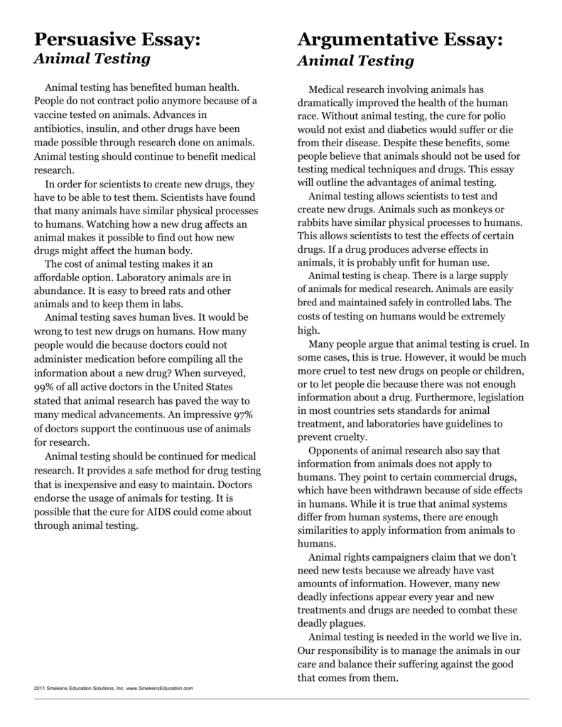 essay on banning animal testing