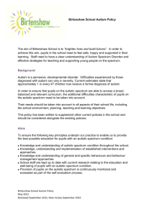 Birtenshaw School Autism Policy