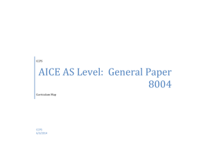 AICE AS Level: General Paper 8004