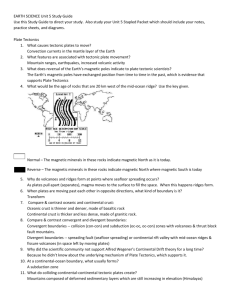 EARTH SCIENCE Unit 5 Study Guide KEY