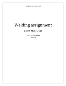 Welding assignment