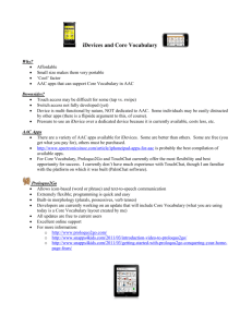 iDevices and Core Vocabulary