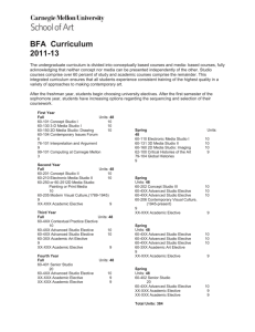 BFA Curriculum 2011-13 - Carnegie Mellon University