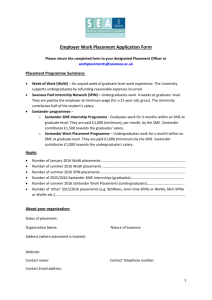 Employer Work Placement Specification Form
